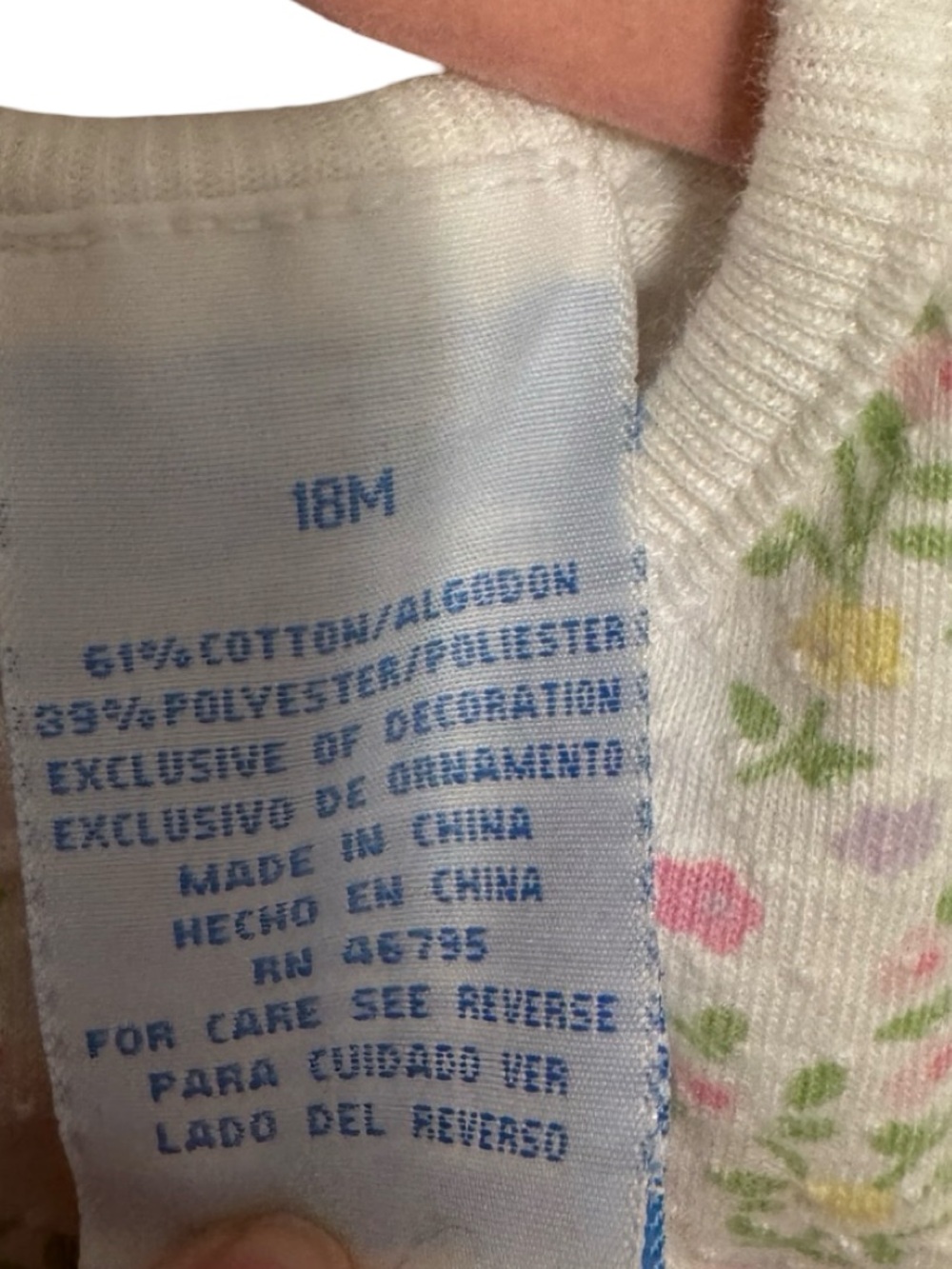 Vintage Disney Baby Winnie the Pooh Yellow Pink Floral Print One Piece Girls 18M - Picture 4 of 7
